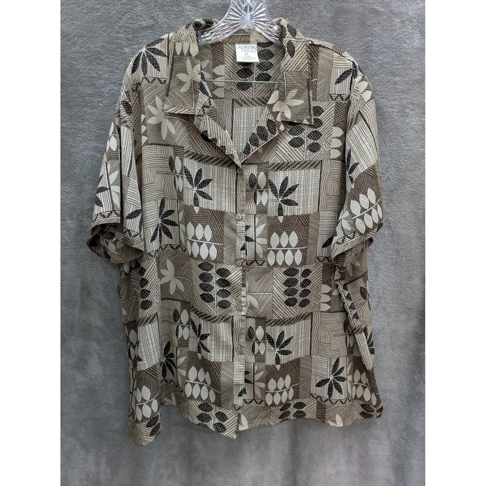 Floral Button Up Top Women's 22W Coastal Grandma‎ Casual 90s
